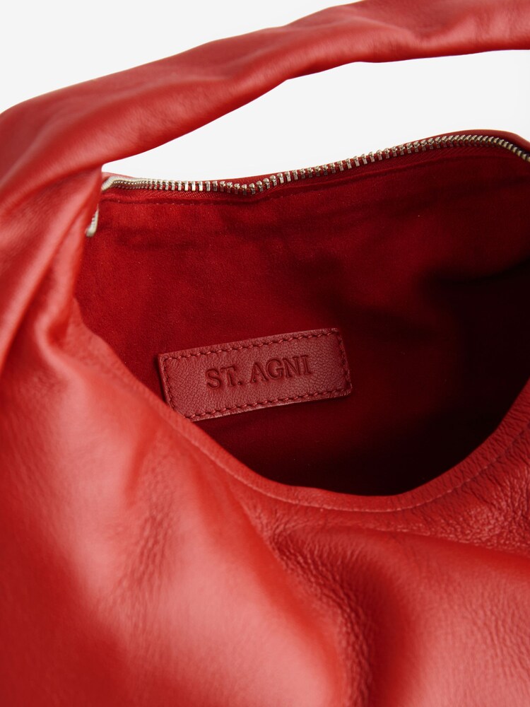 St Agni Red Soft Bon Bon Bag - Image 12 of 12