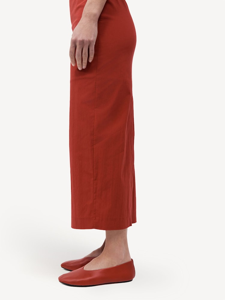 St Agni Red Soft Sculptural Dress - Image 7 of 7
