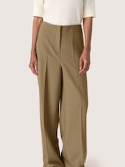 Soaked in Luxury Green Corinne High Waisted Wide Legs Trousers - Image 1 of 6