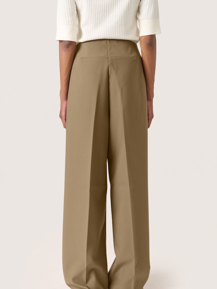 Soaked in Luxury Green Corinne High Waisted Wide Legs Trousers - Image 2 of 6
