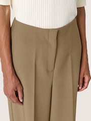 Soaked in Luxury Green Corinne High Waisted Wide Legs Trousers - Image 4 of 6