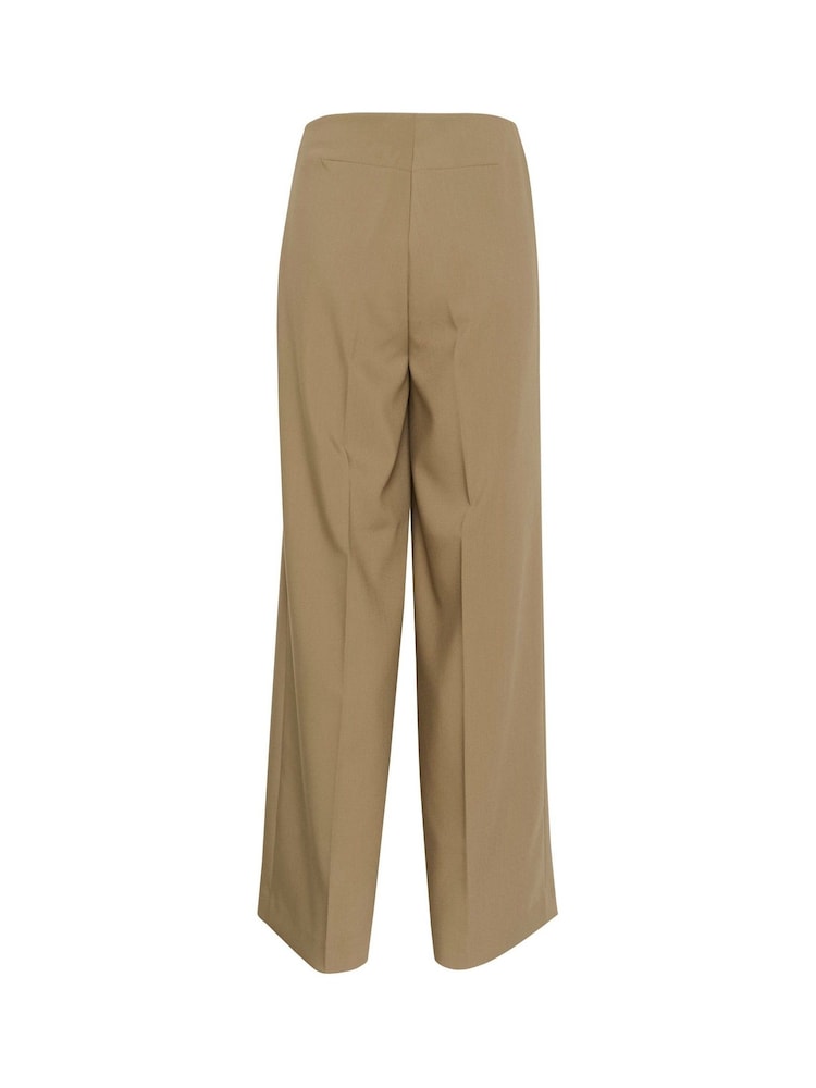 Soaked in Luxury Green Corinne High Waisted Wide Legs Trousers - Image 6 of 6