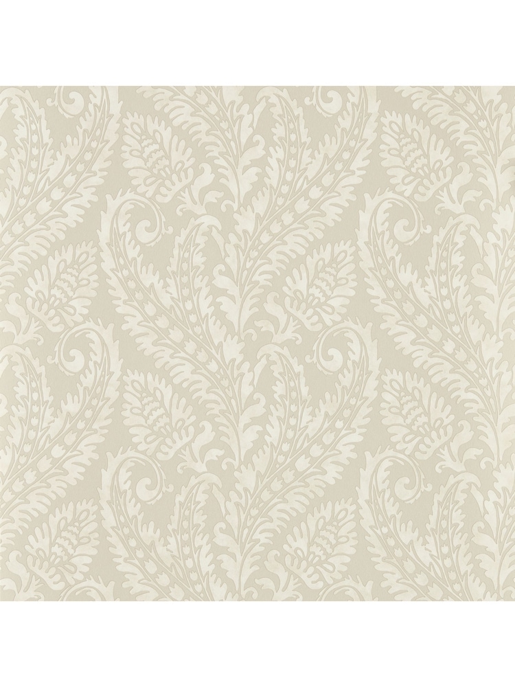 Clarke & Clarke Ivory Mocha Marianne Regale Wallpaper Sample - Image 1 of 1