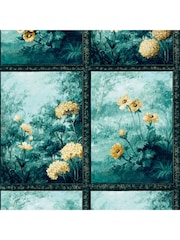 Clarke & Clarke Denim Ochre Marianne Artus Wallpaper Sample - Image 1 of 1