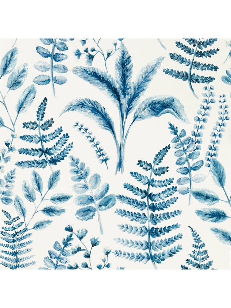 Clarke & Clarke Denim Marianne Bracken Wallpaper Sample - Image 2 of 2 Clarke & Clarke Denim Marianne Bracken Wallpaper Sample - Image 2 of 2
