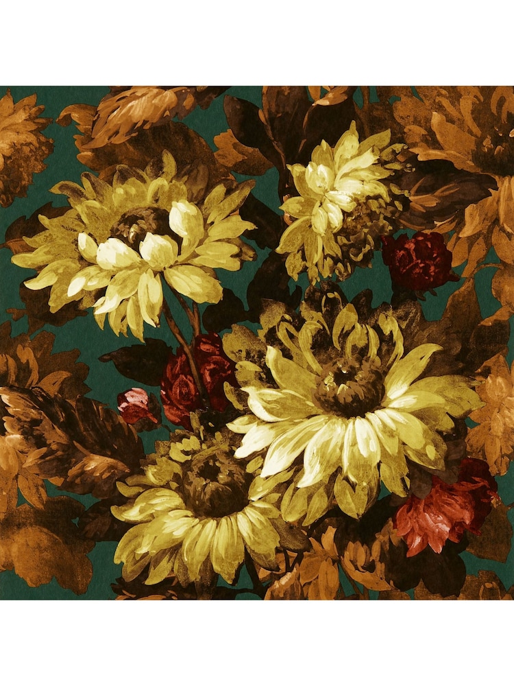 Clarke & Clarke Sage Russet Marianne Sunforest Wallpaper Sample - Image 1 of 1