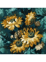 Clarke & Clarke Denim Ochre Marianne Sunforest Wallpaper Sample - Image 1 of 1