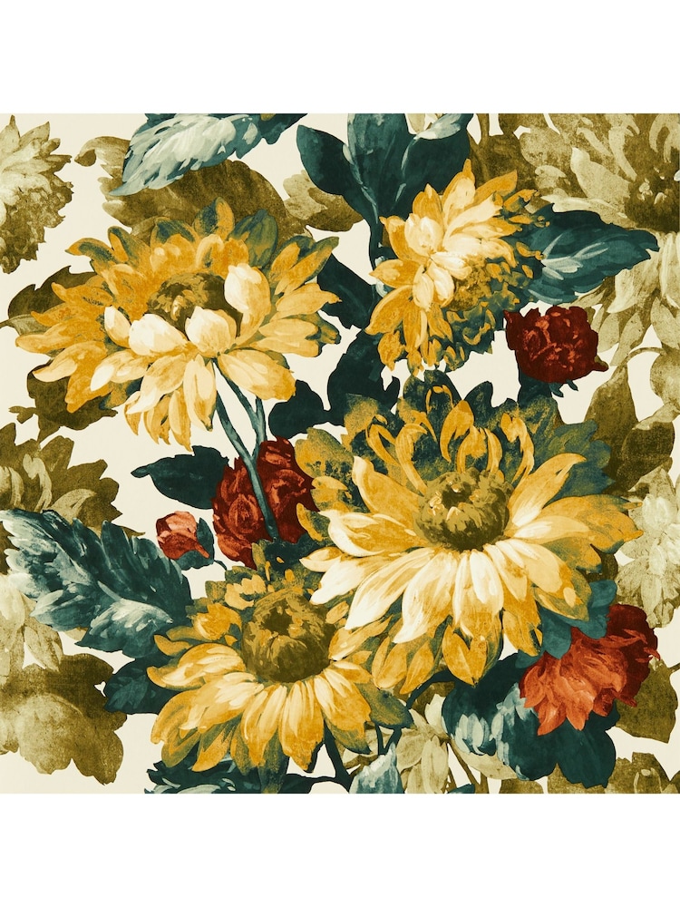 Clarke & Clarke Olive Russet Marianne Sunforest Wallpaper Sample - Image 1 of 1