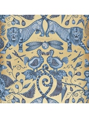Clarke & Clarke Blue Animalia Extinct Wallpaper Sample - Image 1 of 1