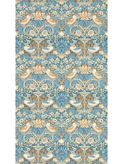 Clarke & Clarke Denim Spice William Morris Strawberry Thief Wallpaper Sample - Image 1 of 1