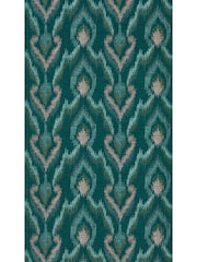 Clarke & Clarke Teal Lusso Velluto Wallpaper Sample - Image 1 of 1