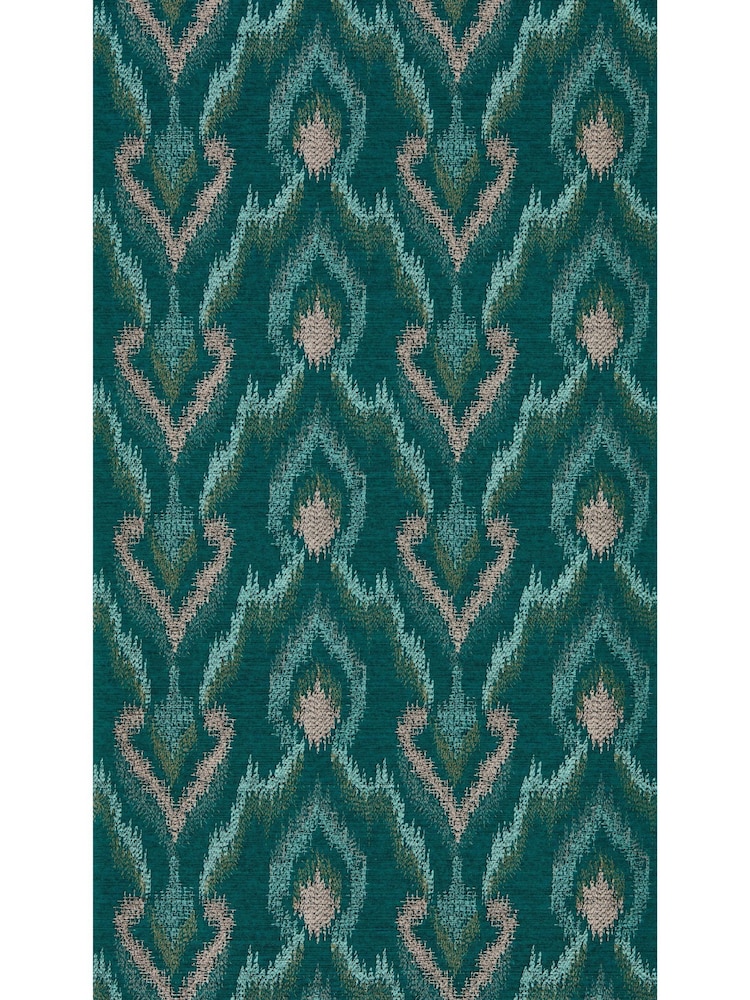 Clarke & Clarke Teal Lusso Velluto Wallpaper Sample - Image 1 of 1