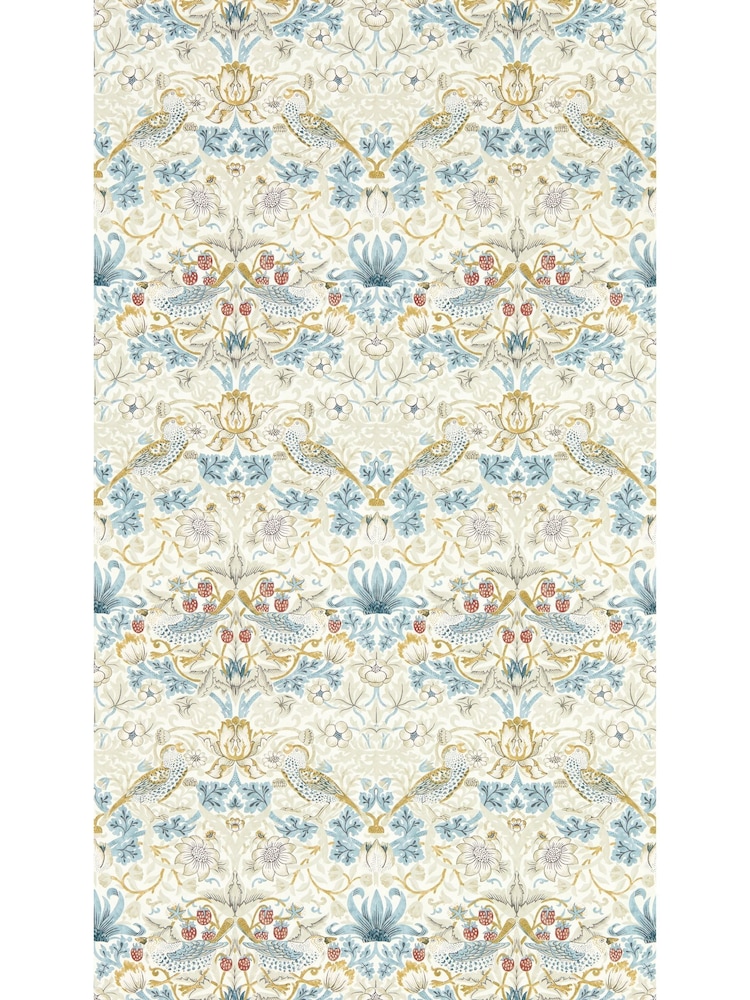 Clarke & Clarke Linen Plum William Morris Strawberry Thief Wallpaper Sample - Image 1 of 1