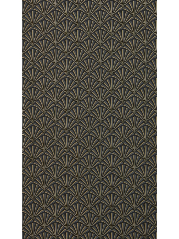 Clarke & Clarke Noir Lusso Chrysler Wallpaper Sample - Image 1 of 1