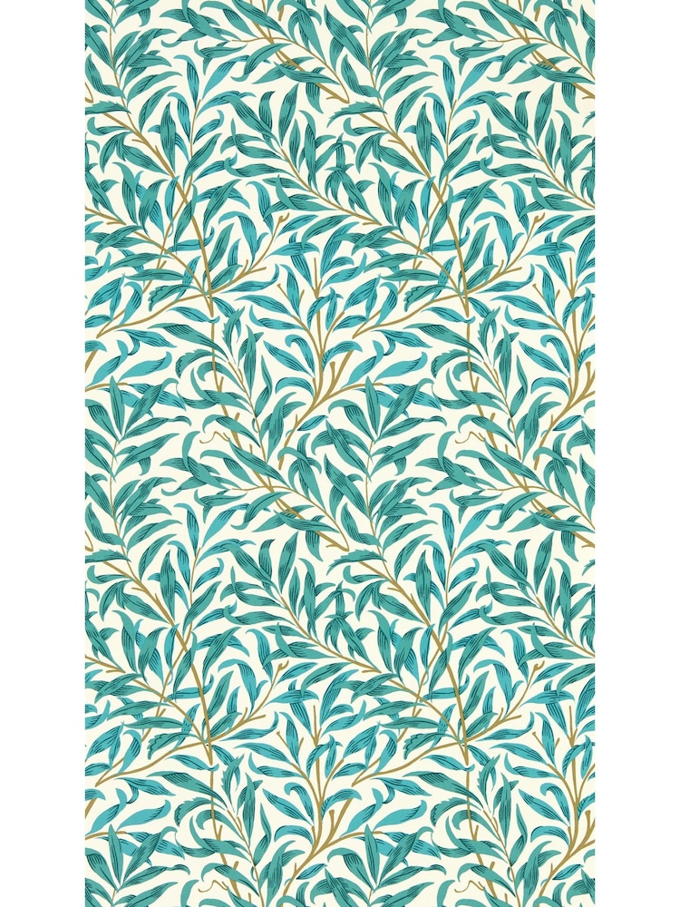 Clarke & Clarke Teal William Morris Willow Boughs Wallpaper Sample - Image 1 of 1