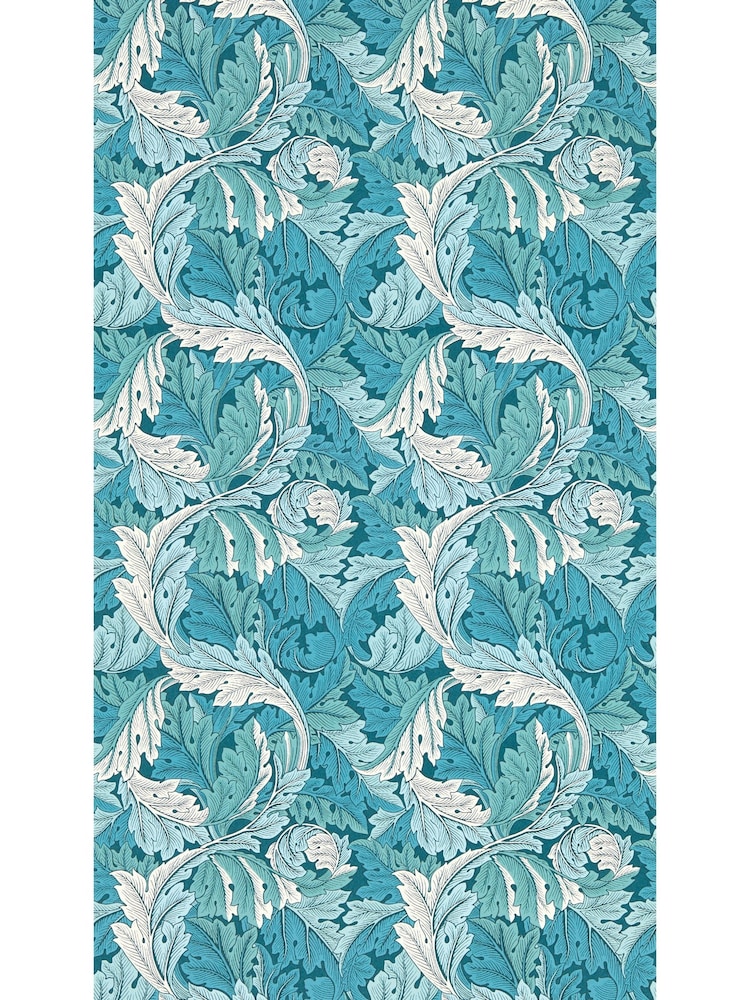 Clarke & Clarke Teal William Morris Acanthus Wallpaper Sample - Image 1 of 1