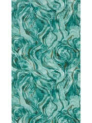Clarke & Clarke Teal Lusso Lavico Wallpaper Sample - Image 1 of 1