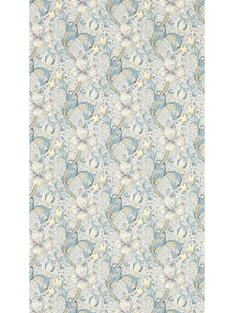Clarke & Clarke Slate Dove Golden Lily Wallpaper Sample - Image 1 of 1