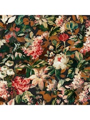 Clarke & Clarke Russet Noir Marianne Lilum Wallpaper Sample - Image 1 of 1