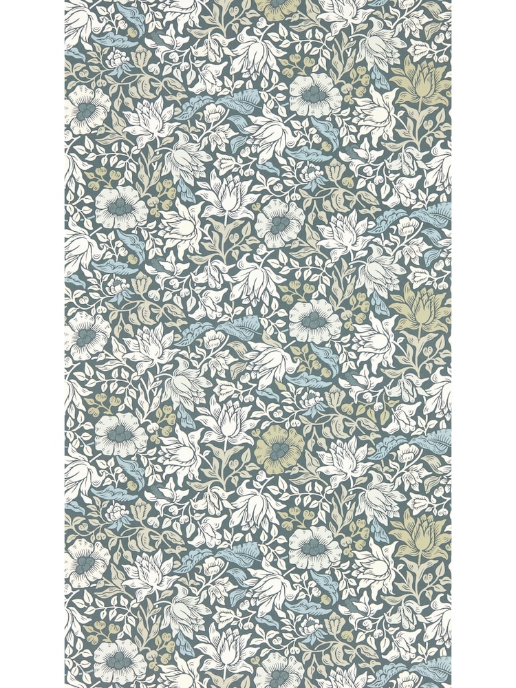 Clarke & Clarke Slate Dove William Morris Mallow Wallpaper Sample - Image 1 of 1 Clarke & Clarke Slate Dove William Morris Mallow Wallpaper Sample - Image 1 of 1