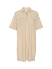 Kaffe Natural KAnaya Short Sleeve Above Knee 100% Cotton Dress - Image 3 of 4