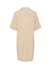 Kaffe Natural KAnaya Short Sleeve Above Knee 100% Cotton Dress - Image 4 of 4