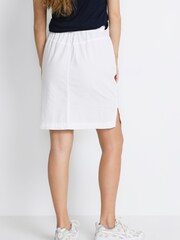 Kaffe KAnaya Knee Length Elastic Waist 100% Cotton White Skirt - Image 2 of 6