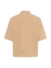 Kaffe Natural KAnaya Short Sleeve 100% Cotton Pocket Shirt - Image 5 of 5
