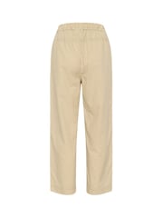 Kaffe Natural KAnaya Stripes Cropped Culotte 100% Cotton Trousers - Image 5 of 5