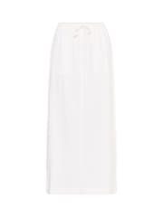 Kaffe KAnaya Elastic Waist Pockets Maxi 100% Cotton White Skirt - Image 1 of 2