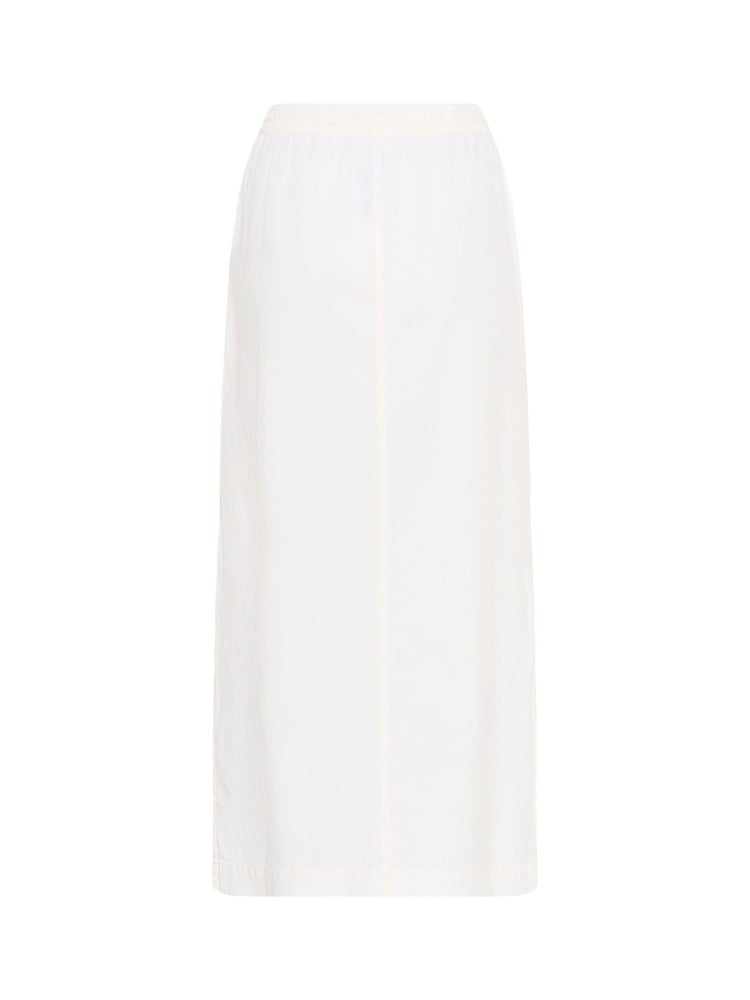 Kaffe KAnaya Elastic Waist Pockets Maxi 100% Cotton White Skirt - Image 2 of 2