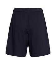 Kaffe Blue KAnaya Wide Legs Elastic Waist 100% Cotton Shorts - Image 2 of 2