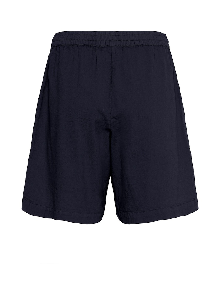 Kaffe Blue KAnaya Wide Legs Elastic Waist 100% Cotton Shorts - Image 2 of 2