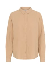 Kaffe Casual Fit Natural KAnaya Long Sleeve 100% Cotton Shirt - Image 4 of 5