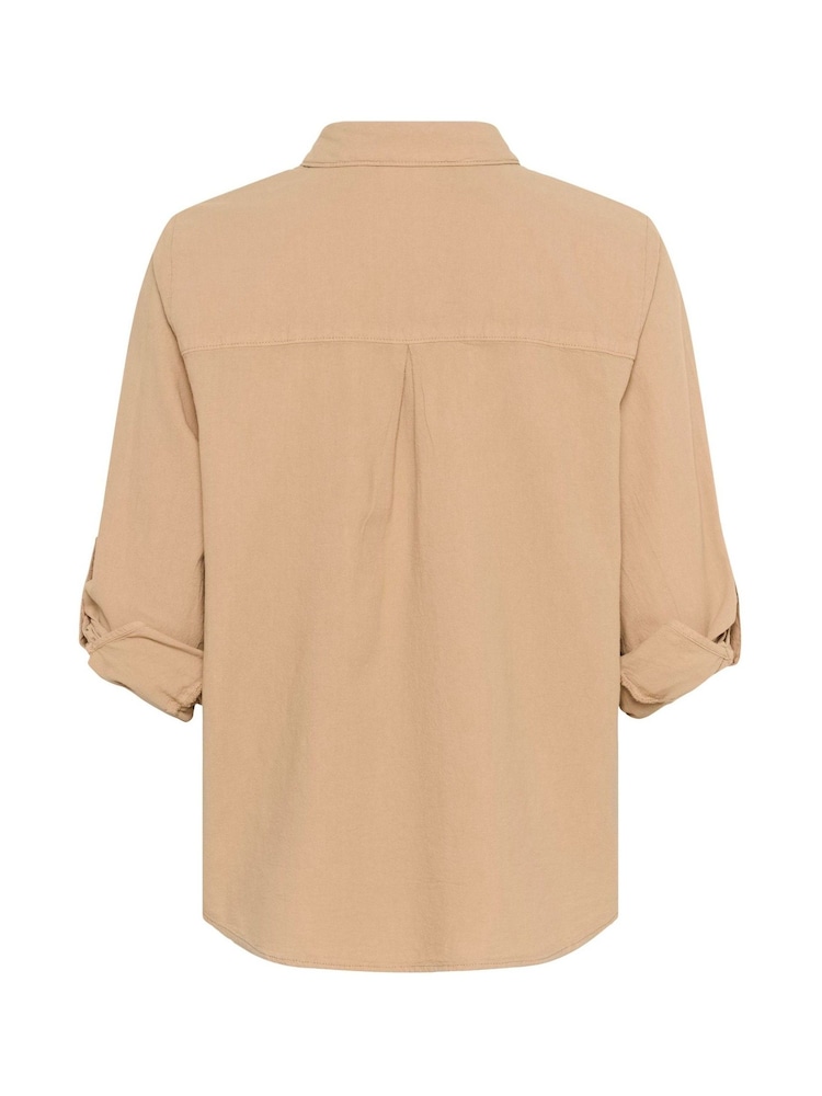 Kaffe Casual Fit Natural KAnaya Long Sleeve 100% Cotton Shirt - Image 5 of 5
