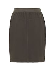 Kaffe Grey KAnaya Knee Length Elastic Waist 100% Cotton Skirt - Image 5 of 5