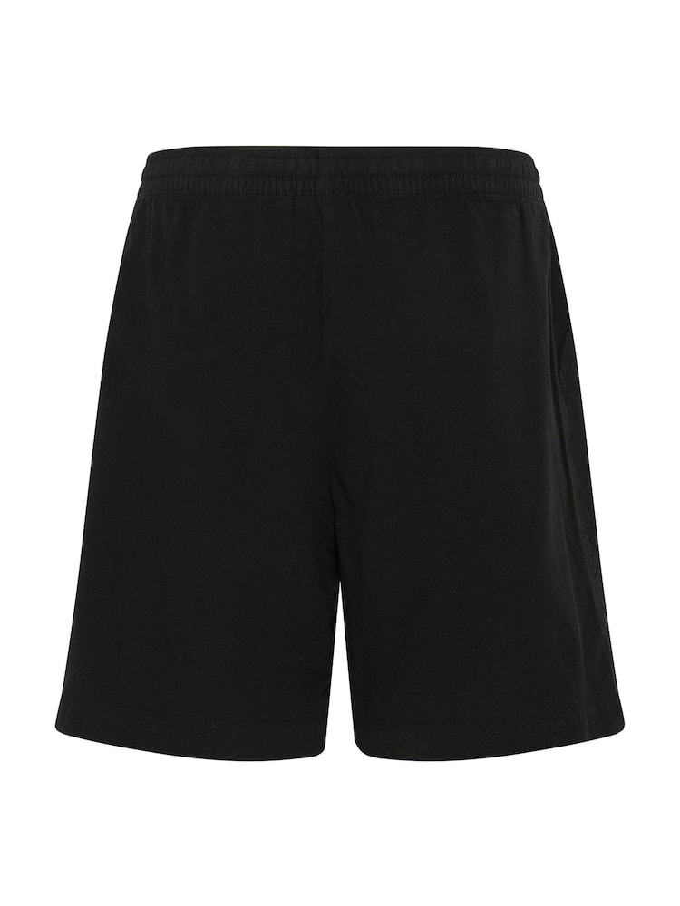 Kaffe KAnaya Wide Legs Elastic Waist 100% Cotton Black Shorts - Image 5 of 5