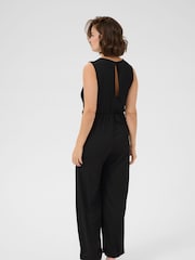 Kaffe KAkatrine Sleeveless Knot Front Black Jumpsuit - Image 2 of 5