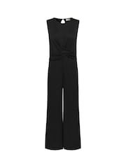 Kaffe KAkatrine Sleeveless Knot Front Black Jumpsuit - Image 4 of 5