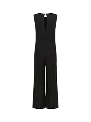 Kaffe KAkatrine Sleeveless Knot Front Black Jumpsuit - Image 5 of 5