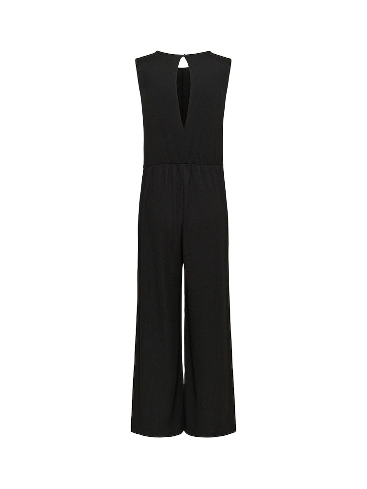 Kaffe KAkatrine Sleeveless Knot Front Black Jumpsuit - Image 5 of 5