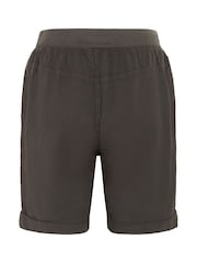 Kaffe Grey KAnaya Elastic Waist Casual 100% Cotton Shorts - Image 4 of 5