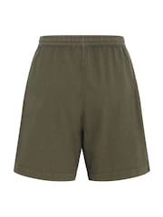 Kaffe Green KAnaya Wide Legs Elastic Waist 100% Cotton Shorts - Image 2 of 2
