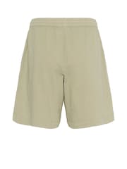 Kaffe Green KAnaya Wide Legs Elastic Waist 100% Cotton Shorts - Image 2 of 2