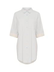 Kaffe Casual Fit KAnaya Striped 100% Cotton Tunic Blue Shirt - Image 3 of 5