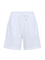 Kaffe KAnaya Wide Legs Elastic Waist 100% Cotton White Shorts - Image 1 of 2