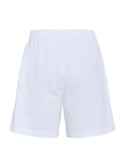 Kaffe KAnaya Wide Legs Elastic Waist 100% Cotton White Shorts - Image 2 of 2