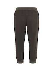 Kaffe Grey KAnaya Cropped Length Capri 100% Cotton Joggers - Image 2 of 2