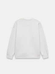 Mint Velvet Cream Cotton Blend Relaxed Glamour Logo Sweatshirt - Image 7 of 8
