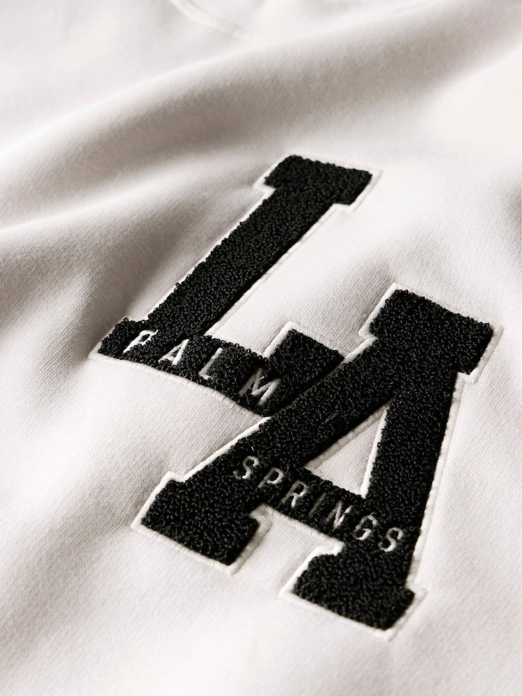 Mint Velvet Cream Cotton Blend Relaxed Glamour Logo Sweatshirt - Image 8 of 8 Mint Velvet Cream Cotton Blend Relaxed Glamour Logo Sweatshirt - Image 8 of 8